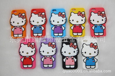 【手機(jī)套 hellokitty硅膠手機(jī)套iphone5s廠家現(xiàn)模銷售中】價(jià)格,廠家,圖片,手機(jī)保護(hù)套/保護(hù)殼,東莞市旗耀塑膠五金-